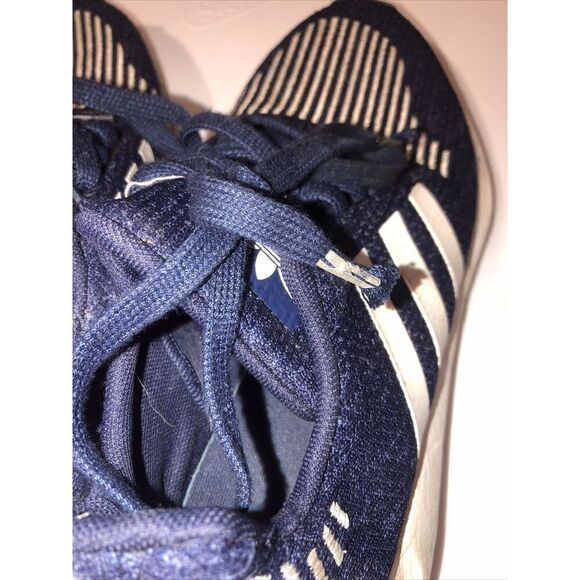 Adidas Swift Run Denim Sneakers B37118 Mens 6.5 Knit Blue Jean Navy - Picture 11 of 11